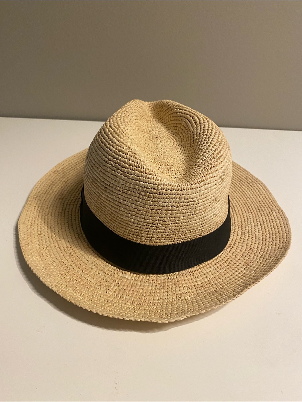 Cuyana Straw Ecuador Straw Hat with Black Band Natural - Picture 5 of 9
